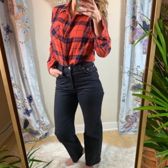 3/$18 • Merona • Plaid Flannel Button Down • L - Picture 6 of 12